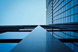 low angle view of office building against clear sky 300x200 - low angle view of office building against clear sky