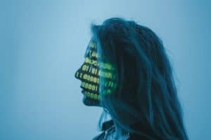 silhouette of a woman with binary code projected on her face in a digital concept setting 300x200 - silhouette of a woman with binary code projected on her face in a digital concept setting..jpg